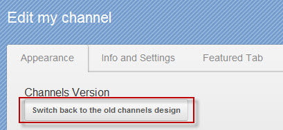 YouTube's New Channel Switching back