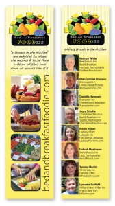 8 Broads Bookmark A bookmark is just the start for marketing the Bed and Breakfast Foodies.