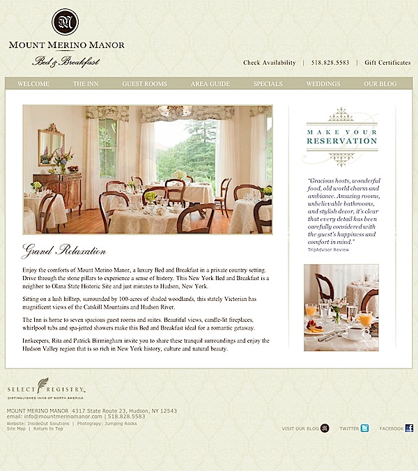 Mount Merino Manor Bed and Breakfast, Hudson New York