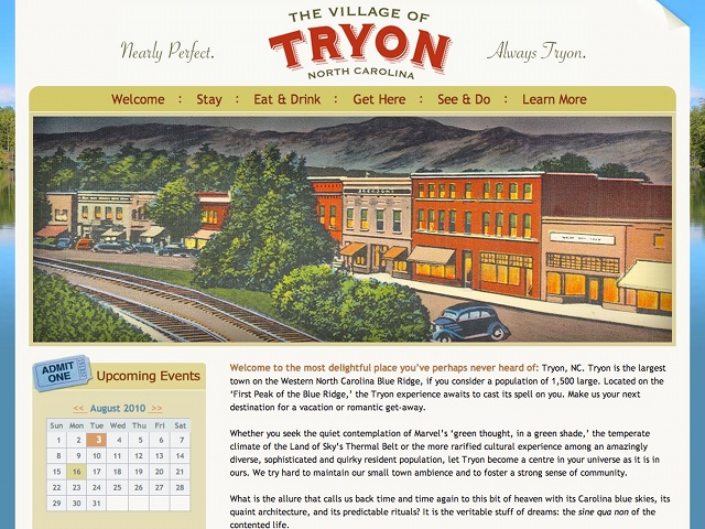 New website for Tryon North Carolina