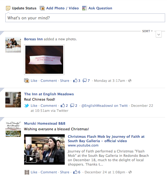 Facebook News Feed Facebook News Feed