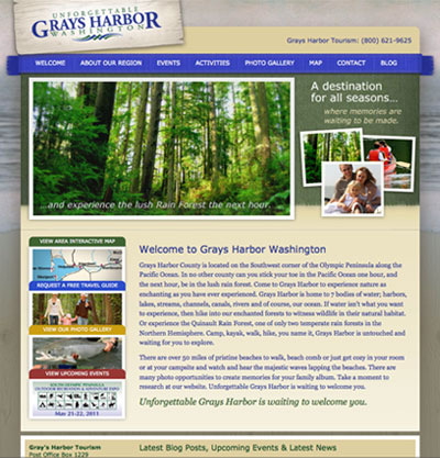 New Website for Grays Harbor Tourism