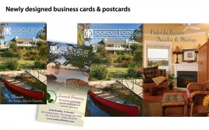 lookout-point-new-designs New business cards and postcards set the tone for a brochure redesign.