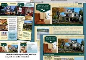 Maine Stay has the essential marketing pieces Some prospective guests prefer going online while others are looking for printed materials. Maine Stay has the complete set to suit both groups.